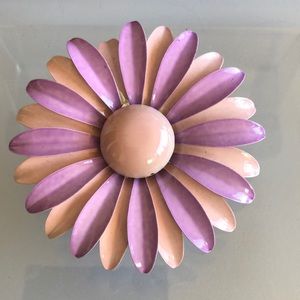 Vintage Enamel Flower Brooch Filene's